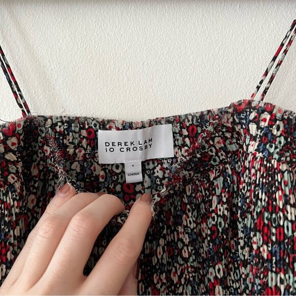 Derek Lam 10 Crosby Floral Print Pleated Convertible Tank Top / Mini Skirt - Picture 5 of 6
